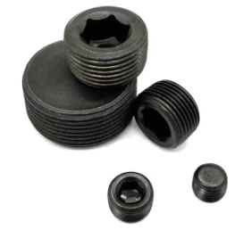 Tapón de aceite negro hexagonal Acero al carbono Grado 8.8